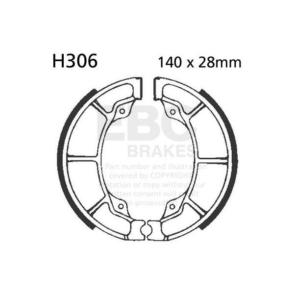 EBC Brake Shoe Set (5) Rear Left for Honda ATC 185 SB 1980 - 1981