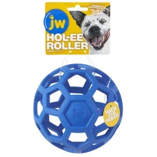 JW Pet Hol-ee Roller Dog Toy Puzzle Ball Natural Rubber Large 5.5 Inch Diamet...