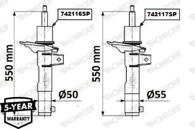 Monroe 742117SP STOßDÄMPFER STOSSDÄMPFER vorne für AUDI CUPRA SEAT SKODA VW - Bild 8 von 11