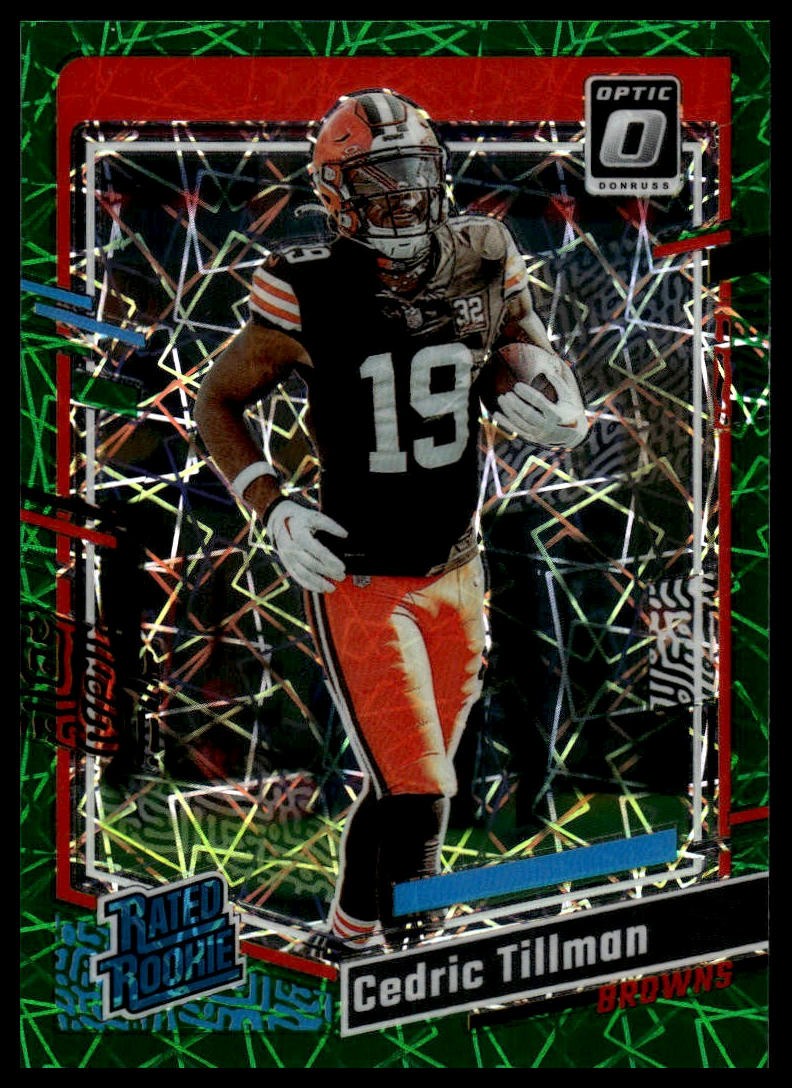 2023 Donruss Optic #224 Cedric Tillman Green Velocity