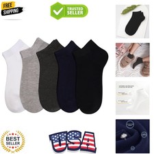 Women Viscose Bamboo Ankle Socks Low Cut Thin Sock Lightweight Pastal Color S...