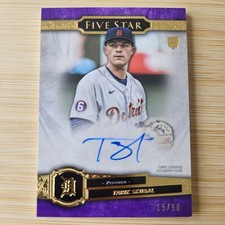 2021 Tarik Skubal Topps Five Star Purple Rookie Auto T RC /50