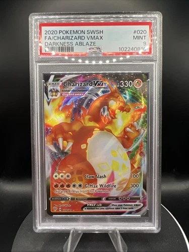 (PSA 9)Charizard VMAX 020/189 Swsh03: Darkness Ablaze (Holo) Graded Pokémon Card