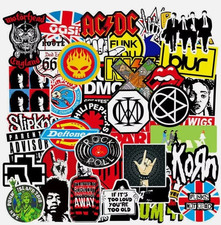 100PCS Rock Band Stickers - Punk Heavy Metal Music Vinyl Decals Lot for Laptop