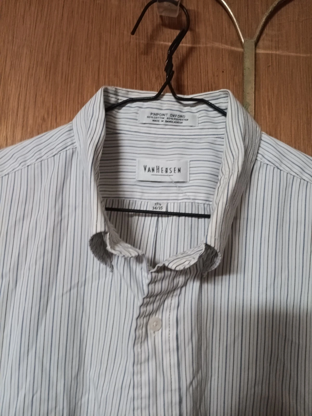 VANS Camicia VanHeu blu manica lunga uomo 17 5 34 35 pinpoint Oxford bottoni colletto