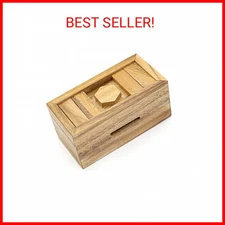 BSIRI Canopic Chest- Challenging Brain Teaser Wooden Box Mind Puzzles and Use as