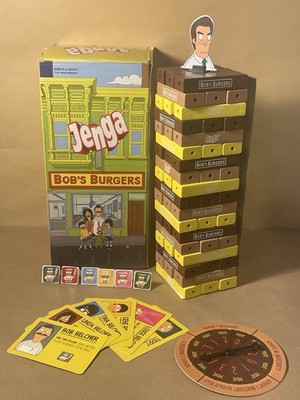 USAopoly Jenga Bob's Burgers Edition Beat Jimmy Pesto's Score Complete
