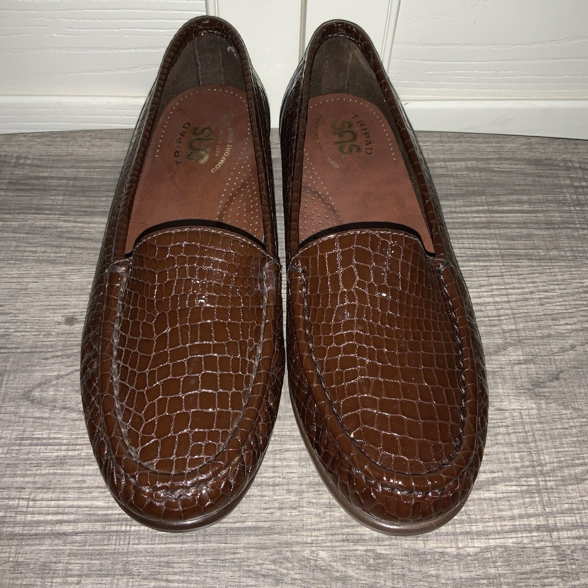 SAS Womens 8N Tripad Comfort Brown Leather Slip On Loafer SAS Women main image 3