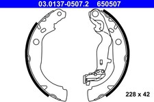 Bremsbackensatz ATE 03.0137-0507.2 für DUSTER DACIA RENAULT dCi 110 4x4 HMAB SUV