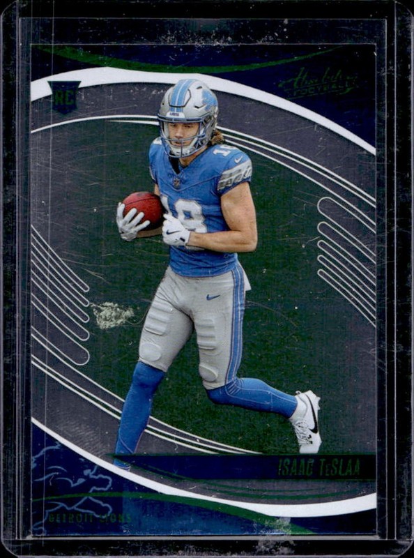 2025 Panini Absolute Isaac TeSlaa Rookies RC Green Rookie #127 Lions