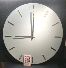 Large JOHN LEWIS ARNE Brass Dial Analogue WALL CLOCK 45cm Brass & Grey 