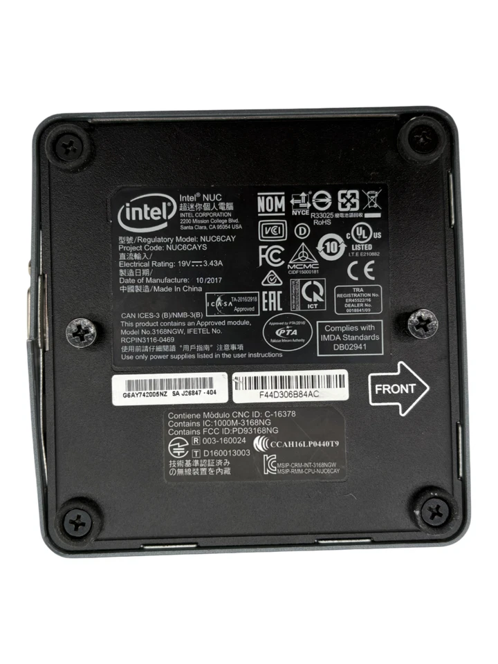 Intel NUC NUC6CAY Mini PC Intel Celeron J3455 2GB RAM No HDD - Image 2 of 4