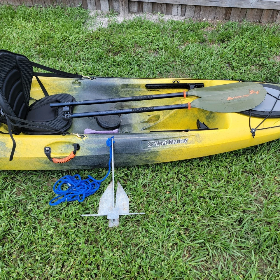 West Marine Pompano 120 сидячий рыболовный каяк + аксессуары - Изображение 2 из 4