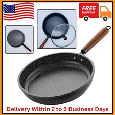 HCXCQLSUY Nonstick Granite Frying Pan Skillet Deep Saute Cookware 10-12 in