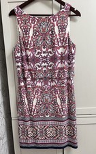 Vince Camuto Dress Woman’s Sz 12 Midi Sleeveless With V Drop Back New (other)