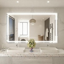 60x36 LED Bathroom Mirror, Anti-Fog Lighted Bathroom Mirror, Dimmable Lighted...