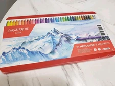 Caran d'Ache Neocolor II Aquarelle Water-Soluble Wax Pastels 84 Colors