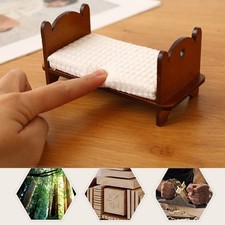 Realistic Furniture Model for Dollhouses Bedroom Single Bed Photo Props