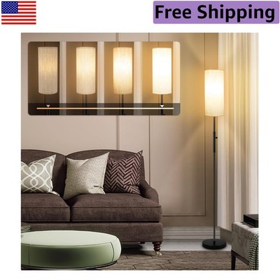 Modern Dimmable Floor Lamp with Linen Shade - Elegant Home Lighting Solution