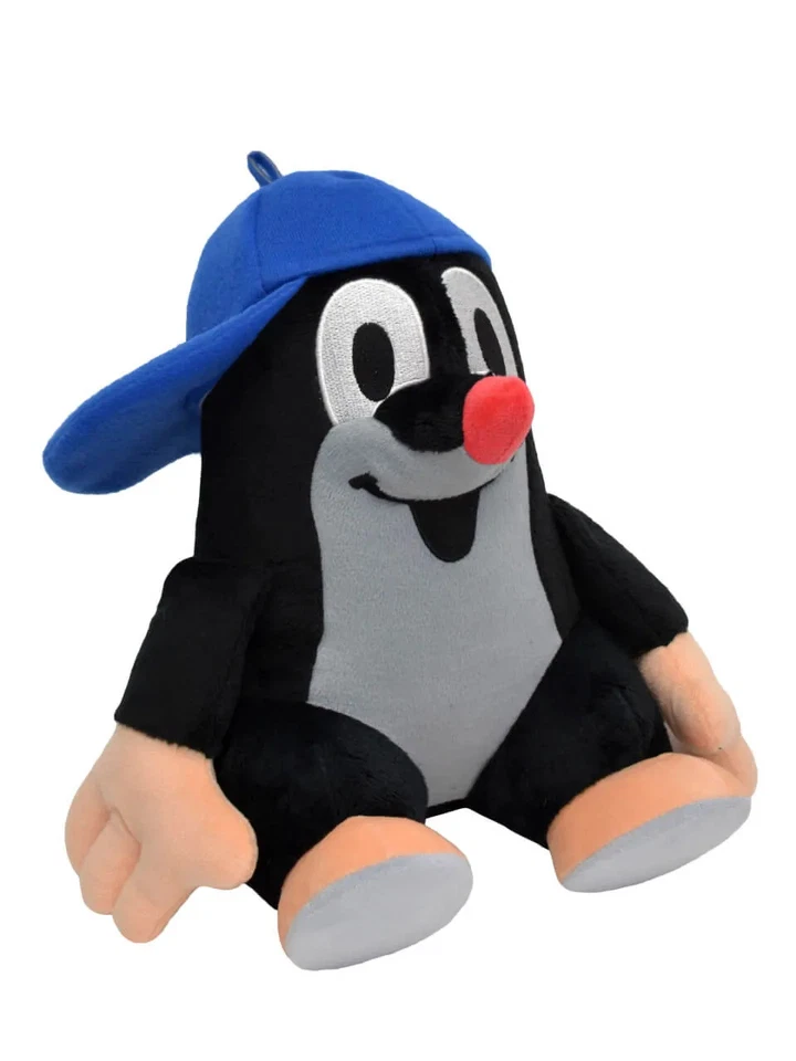 MUNABO Plüschfigur Der kleine Maulwurf mit Basecap blau, sitzend 31cm