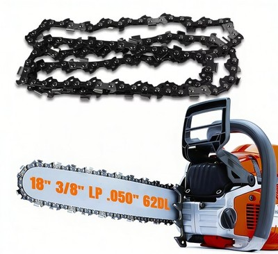 2 PACK 18'' OREGON CS1500 Chainsaw Chain Blade *FULL CHISEL* 3/8LP 050 62DL