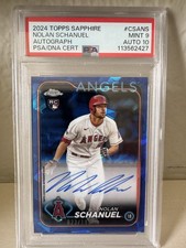 Nolan Schanuel (RC) PSA 9/10🔥Blue Refractor Auto /199🔥2024 Topps Sapphire!