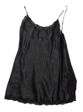 Victoria's Secret Black satiny Slip Chemise Large Coquette Soft Grunge Min