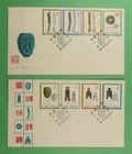 DR WHO 1982 CHINA PRC 2 FDC ANCIENT COIN COMBO R64508