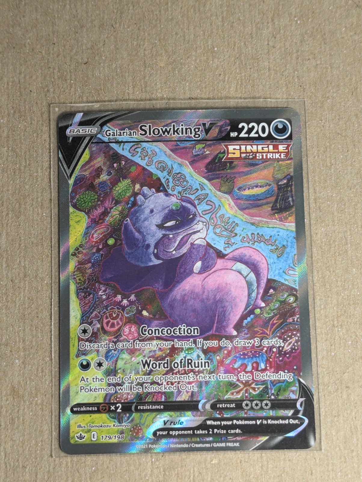 Pokémon TCG: SWSH Chilling Reign 179/198 Galarian Slowking V (Alt Full Art) NM
