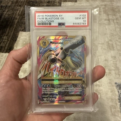 2016 POKEMON XY EVOLUTIONS #102 FULL ART/M BLASTOISE EX PSA 10