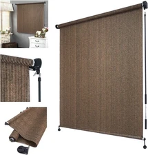 8'W x 6'L Outdoor Roller Shade Blind Roll up For Deck Porch Balcony Patio Light