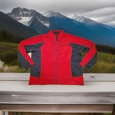 United Rentals Logo Red Full Zip Long Sleeve Soft Jacket Shirt Mens 3XL