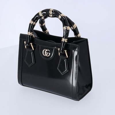 GUCCI Diana Mini Tote Crossbody Bag 832936 Black Leather | eBay