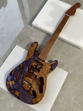 mahogany electric guitar body is surface with an epoxy resin luster neck A set