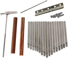 Liyafy Pack of 17 Keys Kalimba DIY 17 Bridge set Tuning Hammer