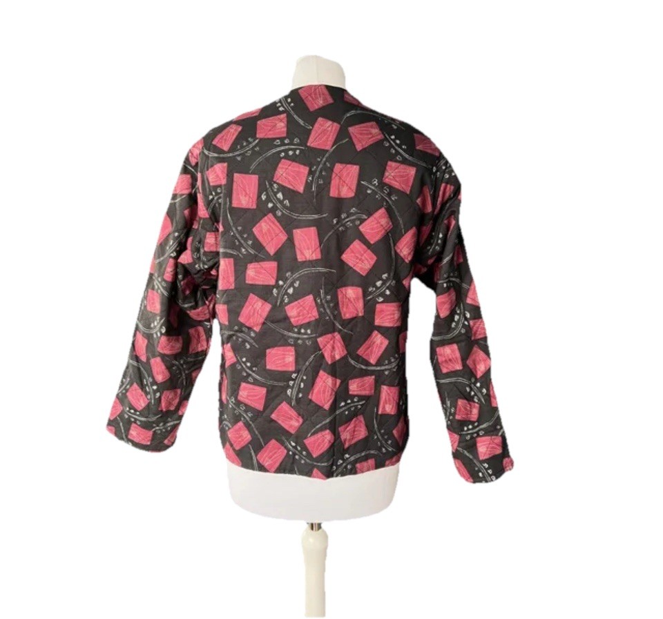 Peruvian Connection Quilted Jacket Button Up Wome… - image 2
