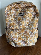 Vans Old Skool H2 Floral Backpack Butterfly Mushroom Flower Pattern Yellow Bag