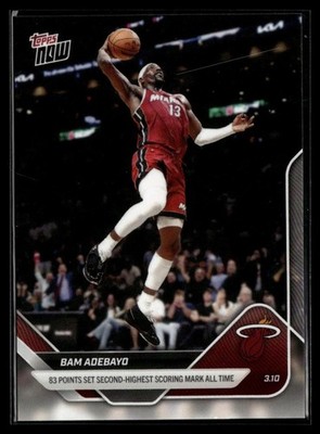 2025-26 Topps Now 83 Point Game Bam Adebayo Miami Heat #201
