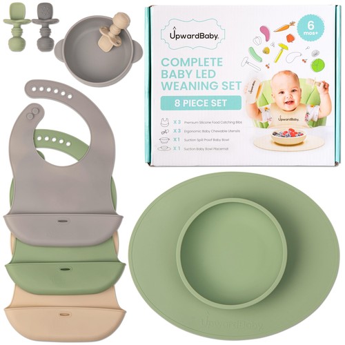 Led Weaning Supplies - Suction Plates for Baby - Spoons Self Feeding 6 months...