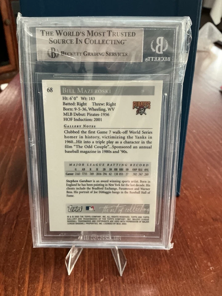 2003 Topps Gallery Autographed Signed Bill Mazeroski Pittsburgh Pirates #68 - Image 3 of 3