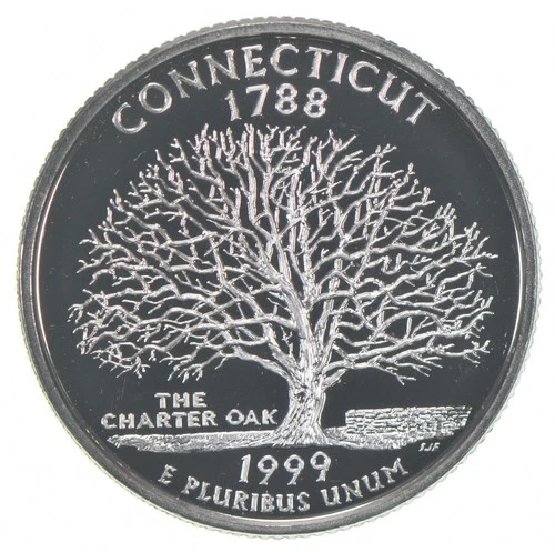 1999-S Washington State Quarter 90% Silver Proof Connecticut *4650