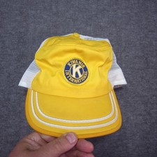 Vintage Kiwanis International Trucker Adjustable Cap Yellow White Casual Retro