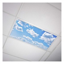 Fluorescent Light Cover for Classroom Ceiling Lights Clouds - Premium Backlit...
