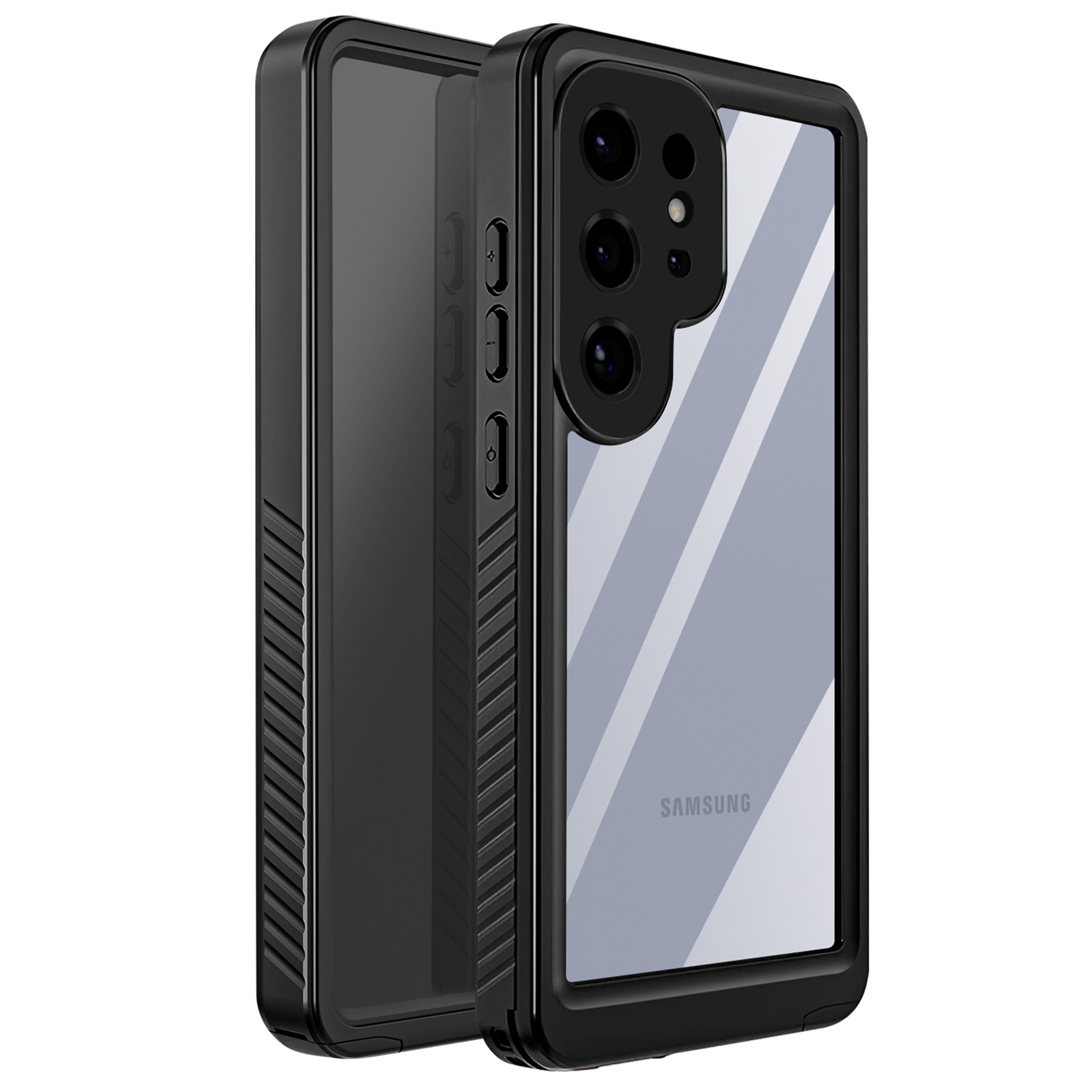 Coque étanche IP68 pour Galaxy S25 Ultra avec dragonne noire