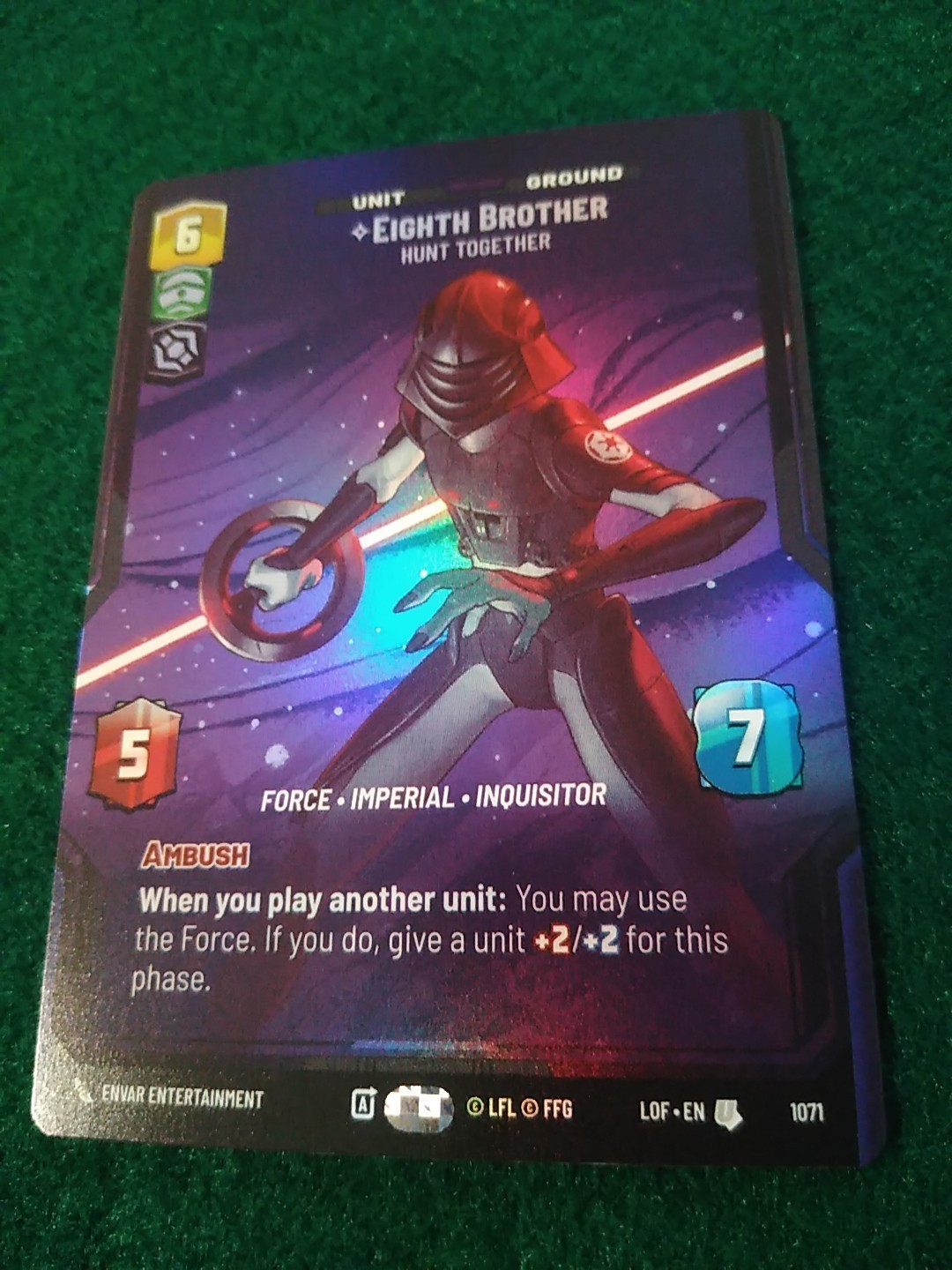 STAR WARS UNLIMITED LEGENDS OF THE FORCE PRESTIGE FOIL #1071 EIGHTH BROTHER