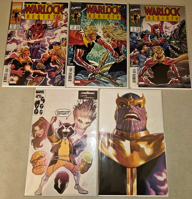 Warlock Rebirth #1-5 (Complete 2023 Marvel) 1 2 3 4 5 Thanos Lot Set Run*