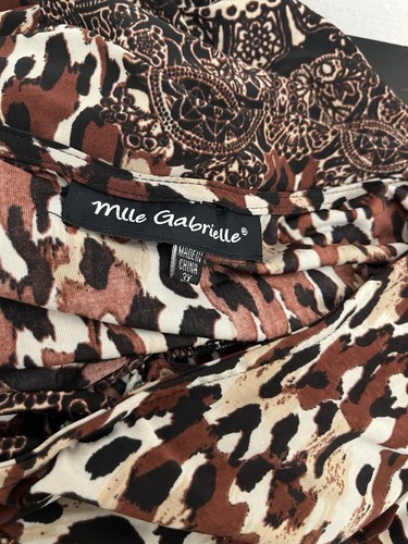 Mlle Gabrielle Women’s Shift Plus Dress Size 3XL Paisley 3/4 Sleeve Pullover - Picture 6 of 9