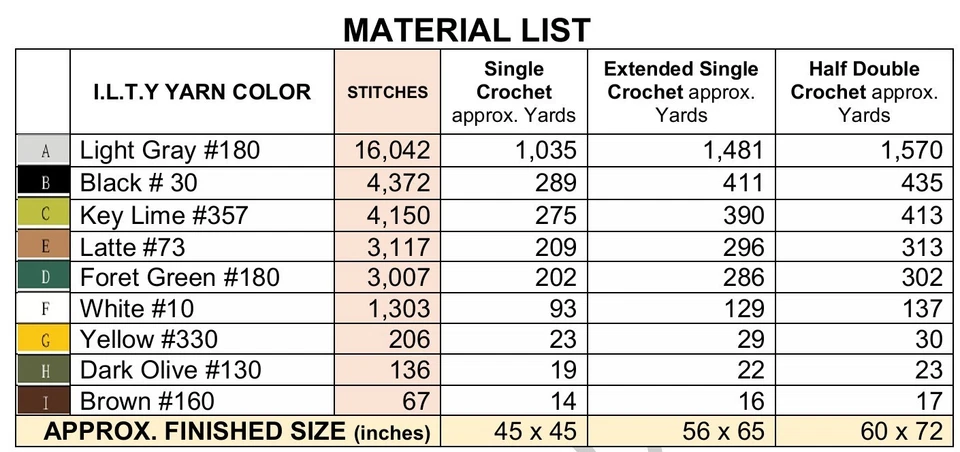 TEAM GRINCH CROCHET PATTERN GRAPHGAN, 180x180 Single Crochet - Image 3 of 4