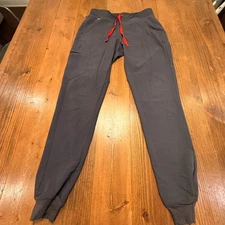 FIGS Zamora Jogger Scrub Pants Bottoms S/T Small Tall Uniform Charcoal Gray