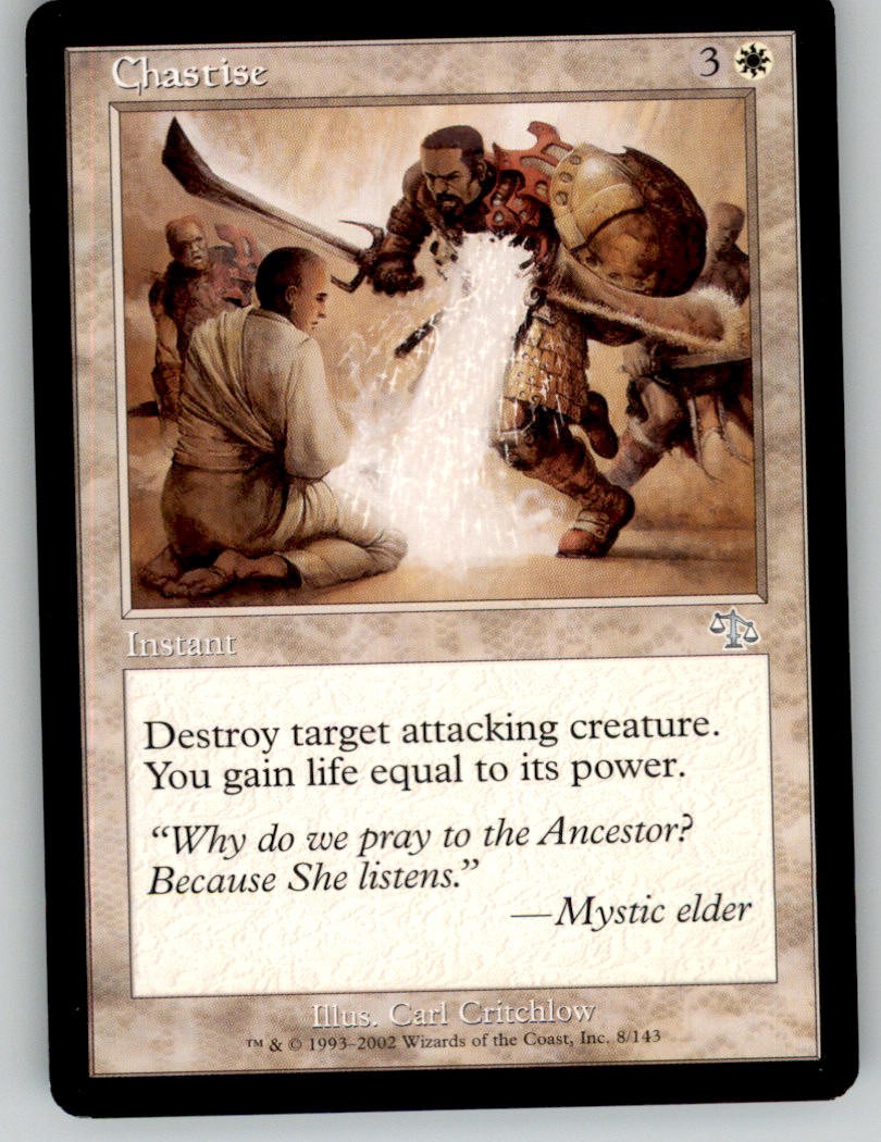 Chastise 8 Uncommon Judgment Magic: The Gathering Lightly Played